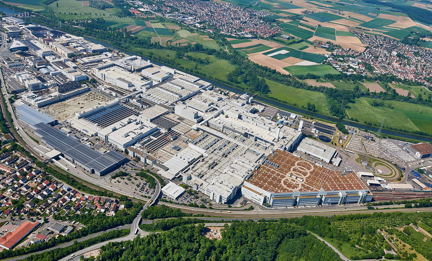 Audi Plant Neckarsulm, bird perspective