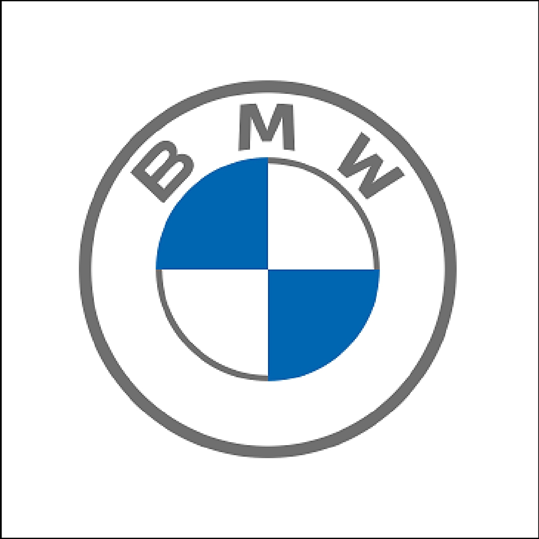 BMW Logo in groß auf weißem Hintergrund